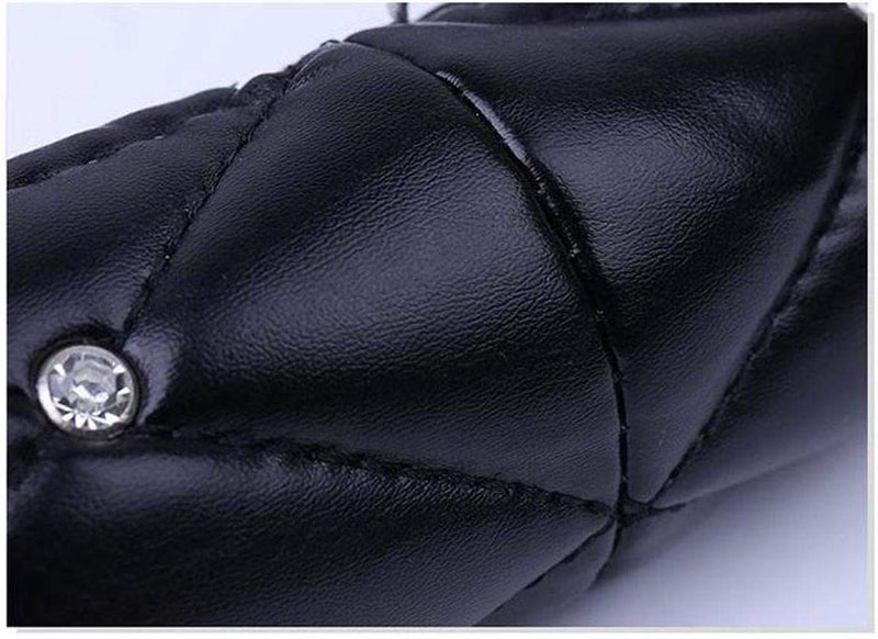 acdiac Full Sparkly Rhinestone car Steering Wheel Cover Universal Leather Steering Wheel Cover Auto Car Styling Interior Decor Accessories (Black Crown) - Image 2